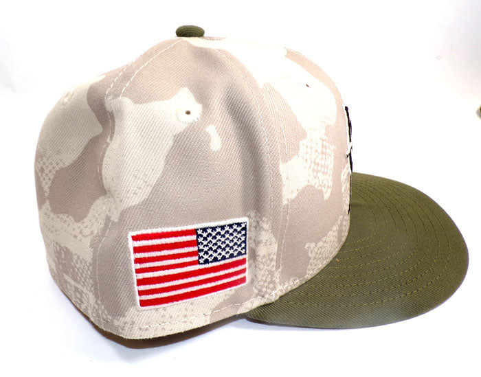 2025 Tyler Phillips #30 Miami Marlins TI Armed Forces Day 7 1/4 Beige Camo Cap Pic2