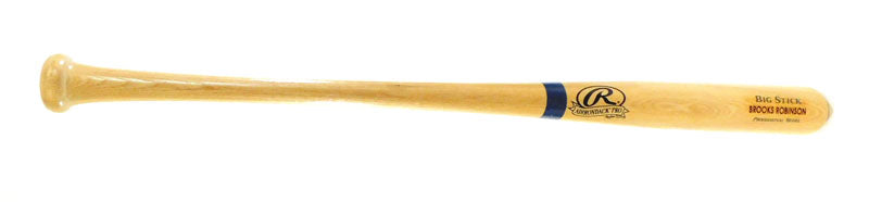 Brooks Robinson Unsigned Engraved Blue Ring Blonde Big Stick Bat 34"