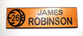 2001 James Robinson 26 Team Used Orlando Magic Locker Room NBA Wooden Nameplate