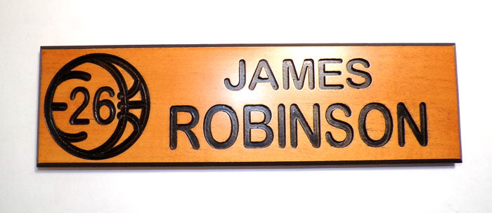 2001 James Robinson 26 Team Used Orlando Magic Locker Room NBA Wooden Nameplate
