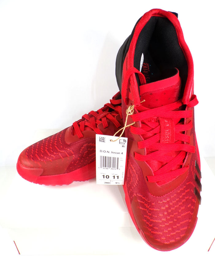 adidas D.O.N. Issue 4 Red/Black Basketball Shoes Men's Size 10 NIB #GX6886