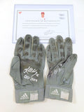 2019 Kolten Wong St. Louis Cardinals Game-Used Gray Adidas Batting Gloves AUTO