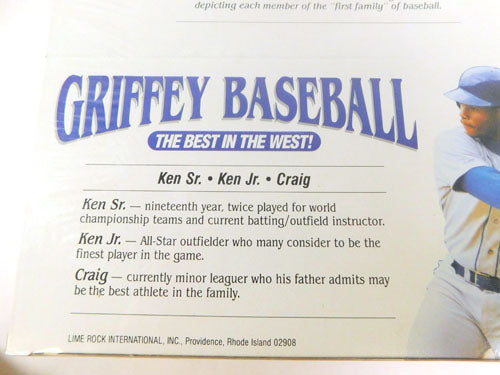 1992 Lime Rock Ken Griffey Family Baseball Hologram Set Box Sealed (24-sets) Pic2