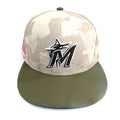 2025 Jesus Tinoco #38 Miami Marlins TI Armed Forces Day 7 1/4 Beige Camo Cap