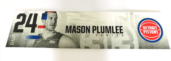 Mason Plumlee #24 2021 Pistons NBA 52" x 12.5" Locker Room Nameplate