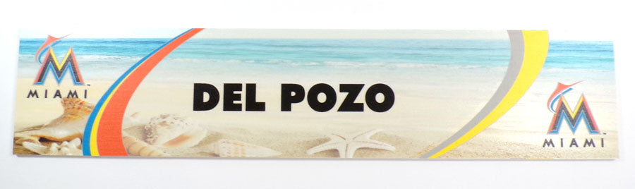 2018 Miguel Del Pozo Miami Marlins Spring Training Locker Name Plate