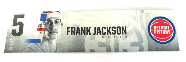 Frank Jackson #5 2021-2022 Pistons NBA 52" x 12.5" Locker Room Nameplate