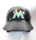 2017-18 Miami Marlins Game Used Black Batting Helmet 7 1/2 Minors DM86181