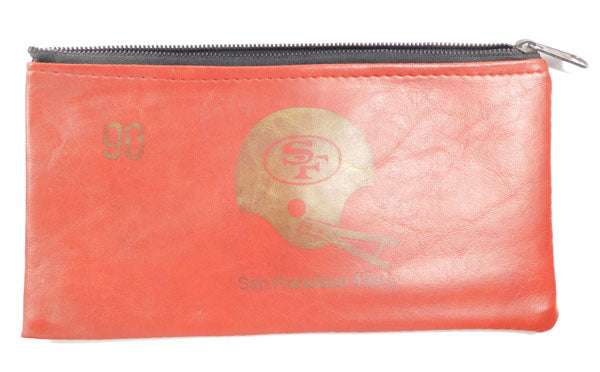 Early to Mid-1990's San Francisco 49ers #90 Team Issued Zippered Bank Bag