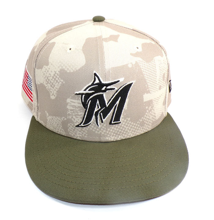 2025 Tampa Bay Rays @ Marlins Armed Forces Day 7 7/8 Team-Issued Cap COA