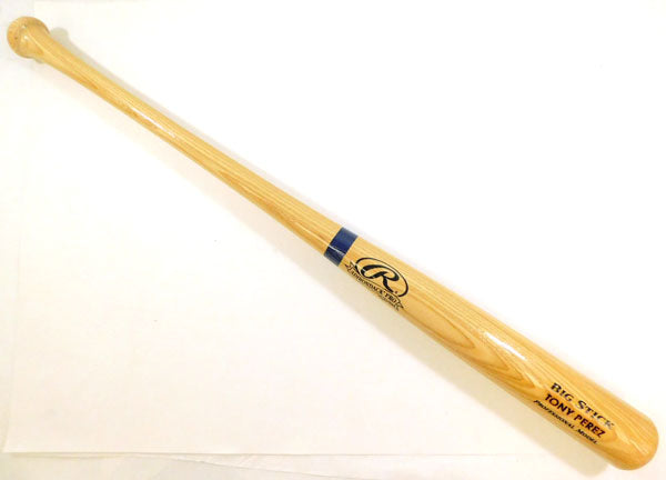 Tony Perez Unsigned Engraved Blue Ring Blonde Big Stick Bat 34" Pic2