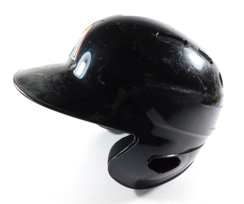 2017-18 Miami Marlins Game Used Black Batting Helmet 7 1/2 Minors DM86181 Pic2