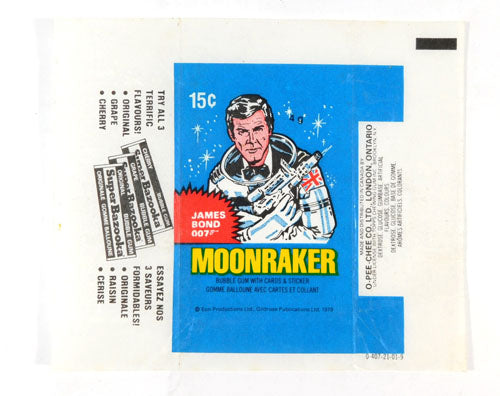 1979 O-Pee-Chee OPC 15-Cent Moonraker Wax Wrapper