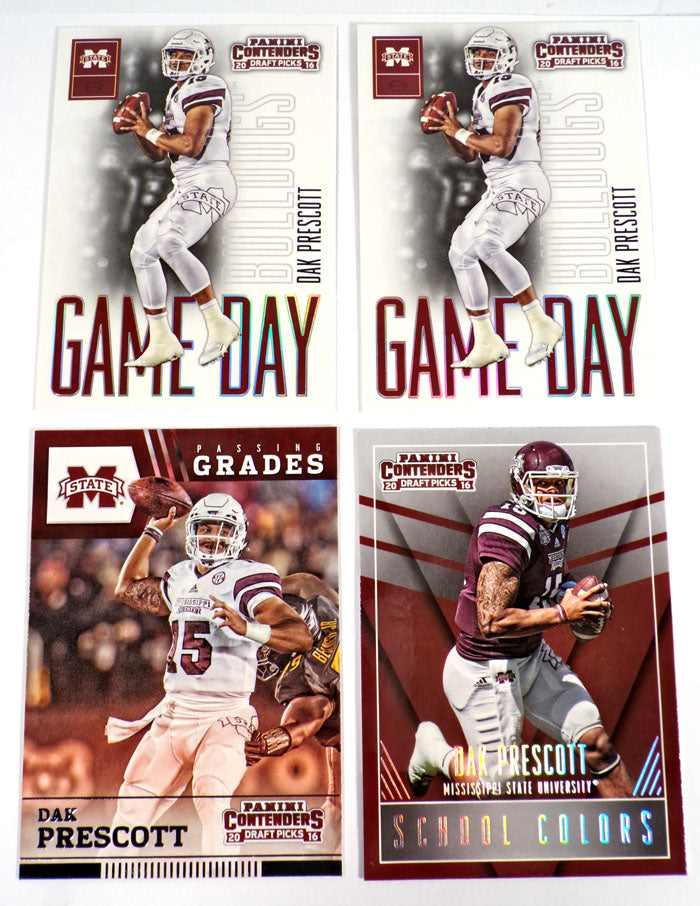 Lot of (4) Assorted 2016 Dak Prescott Rookie Year Cards