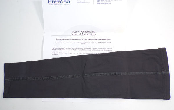 Rondae Hollis Brooklyn Nets Game-Used #24 Gray Sleeve - Size Lg. COA NF70421257 Pic2
