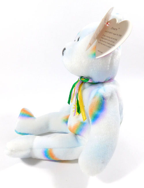 2000 TY Cheery Beanie Baby The Sunshine Rainbow Bear DOB 8-18-00 Mint Pic2