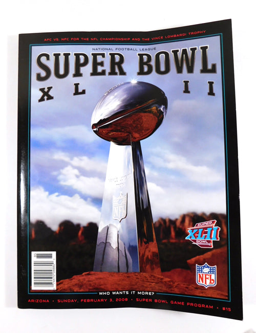 2008 Super Bowl XLll Giants vs. Patriots University of Phoenix Stadium Program