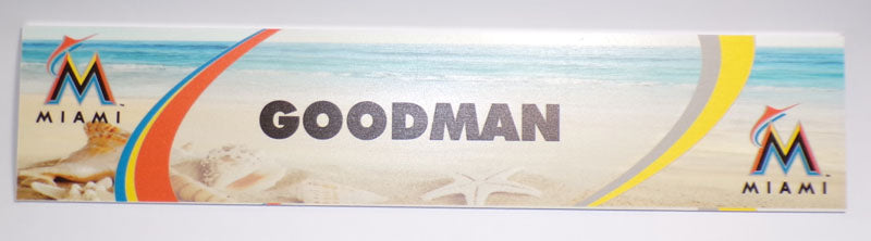2016 Kris Goodman Greensboro Grasshoppers Marlins Locker Name Plate