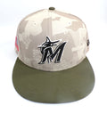 2025 #51 Miami Marlins Team Issued Armed Forces Day May 18th 7 3/4 NE Cap