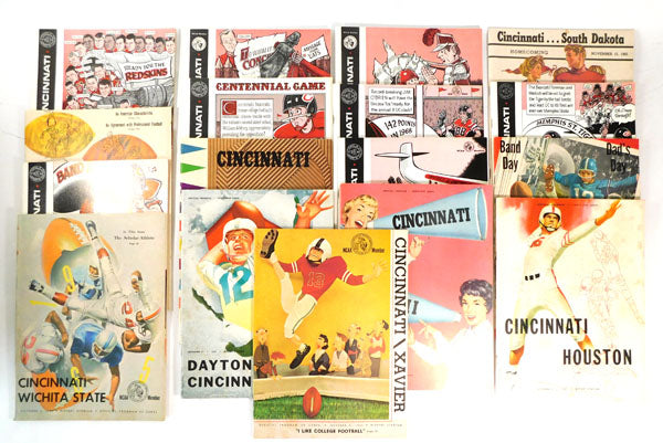 Lot of (17) Different 1957 to 1970 Cincinnati College Football Programs