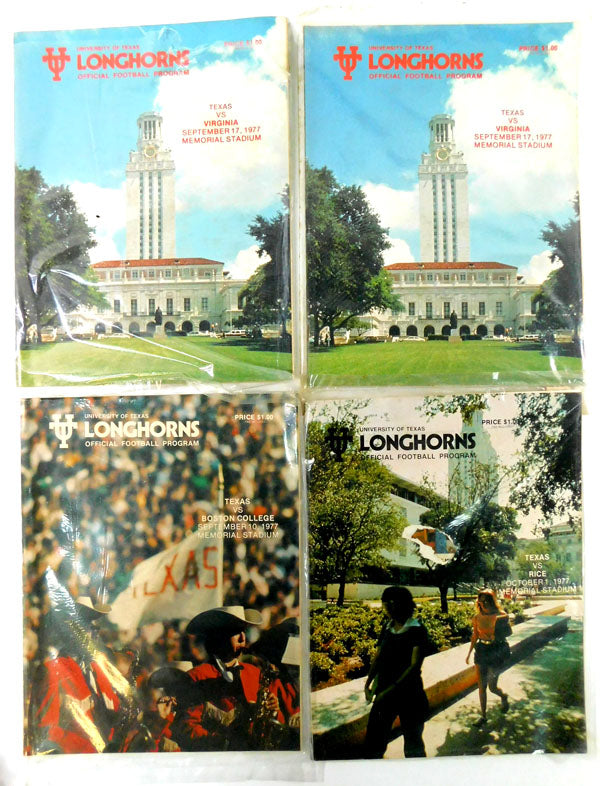 Lot of (4) Assorted 1988 Texas College Football Programs
