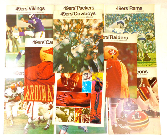 Lot of (10) Different 1968 San Francisco 49ers NFL Football Programs