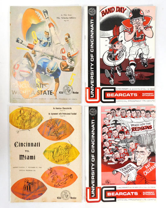 Lot of (17) Different 1957 to 1970 Cincinnati College Football Programs Pic2