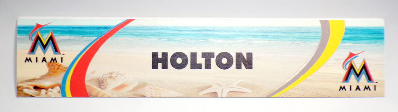 2017 Tyler Holton Minor League Marlins Spring Training Locker Name Plate