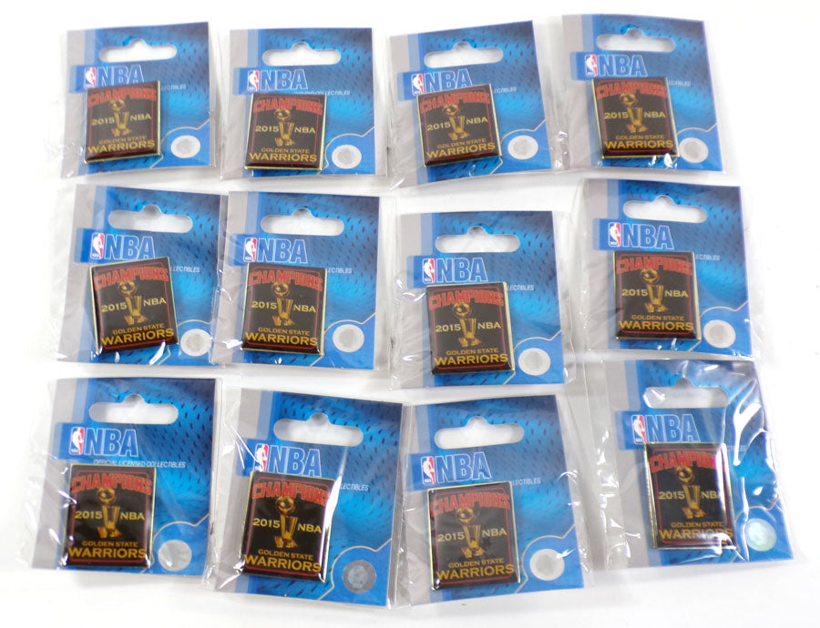(12) 2015 NBA Golden State Warriors Champions Lapel Pin New