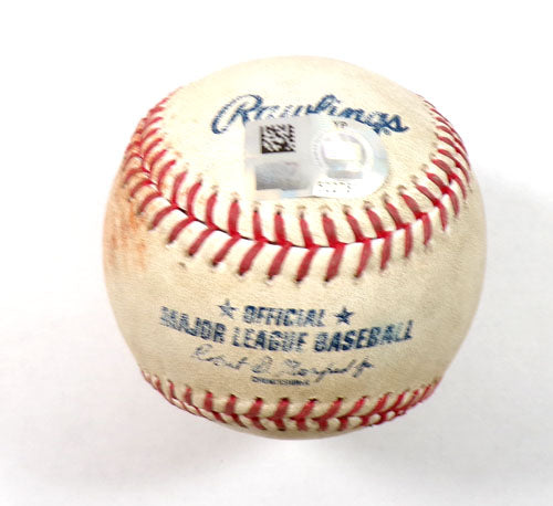 2024 Rockies @ Pirates Game-Used Baseball Charlie Blackmon/Colin Holderman COA