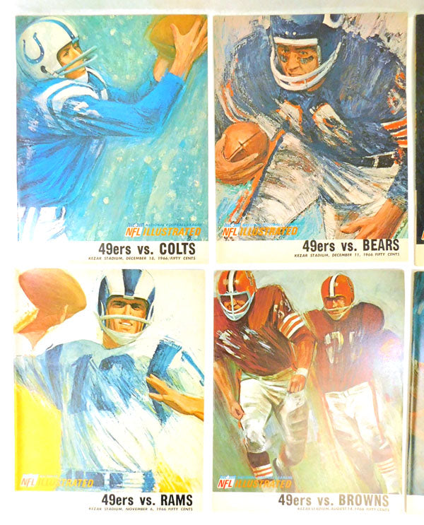 Lot of (6) Different 1966 San Francisco 49ers NFL Football Programs Pic2