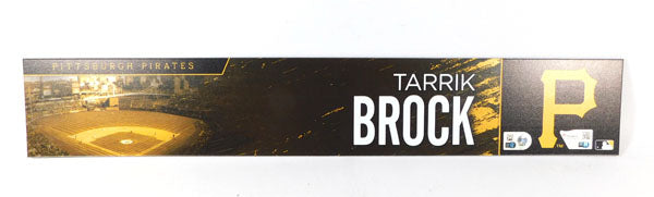Tarrik Brock #16 2023 Pirates Team Issued 18" x 3" Locker Room Nameplate COA