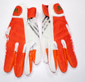Miami Hurricanes adidas CrazyQuick 3.0 WHITE/ORANGE Receiver Gloves Size 4XL