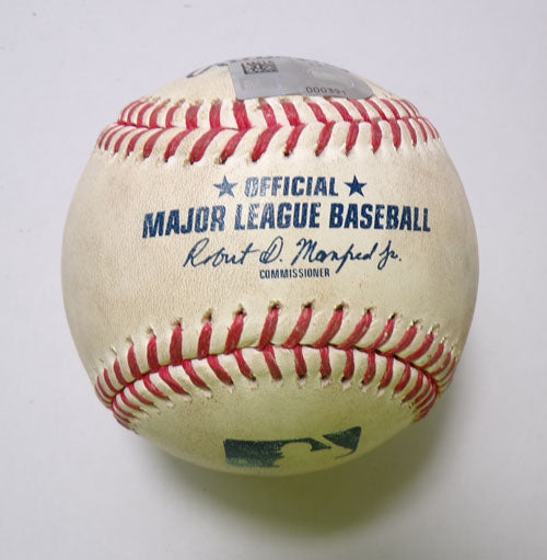 Miami Marlins @ Rockies Game-Used Baseball 8-26-24 Ryan McMahon/Edward Cabrera Pic2