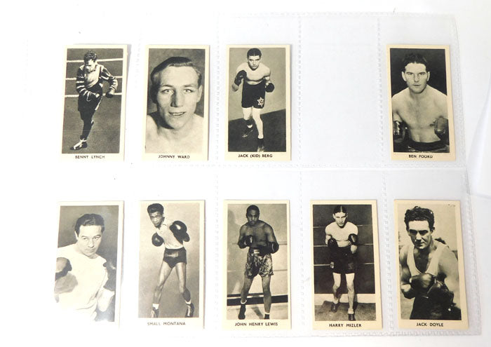 1938 Cartledge Razors Famous Prize Fighters Set (50) and 4-Cards PSA Graded Pic2