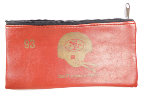Early to Mid-1990's San Francisco 49ers #93 Team Issued Zippered Bank Bag