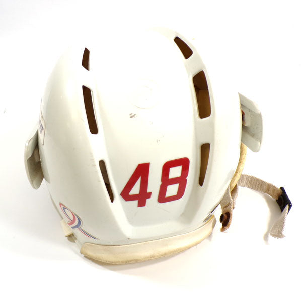 2006-07 Anton Babchuk #48 Carolina Hurricanes Game Worn CCM Ice Hockey Helmet Pic2