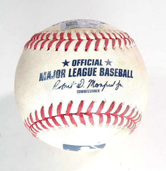 Tigers @ Nationals 5-19-23 Game-Used Baseball Corey Dickerson/Alex Lange COA Pic2