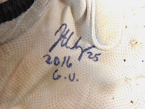 Jonathan Lucroy Rangers Game-Used Auto Left Hand Batting Glove DM86032 2016 Pic2