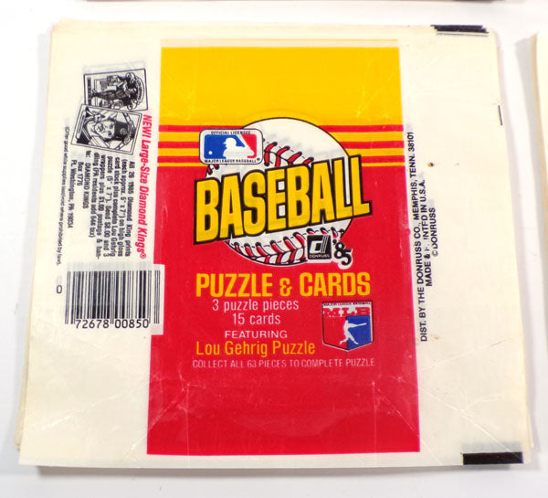 Lot of (100) 1985 Donruss Baseball Wax Wrappers avg Ex-Mt+ Pic2