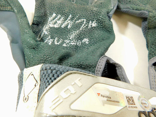 2019 Kolten Wong STL Cardinals Game-Used Dark Gray Adidas Batting Gloves AUTO Pic2