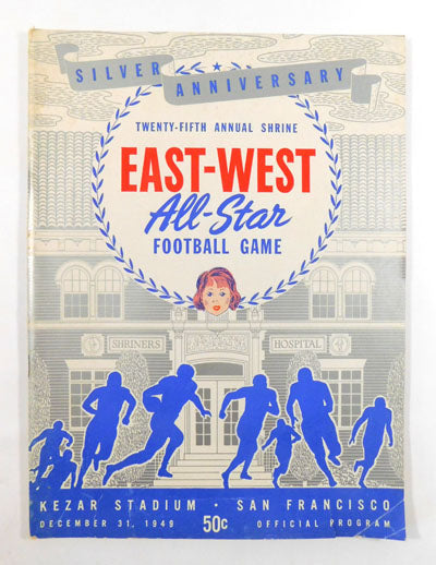 1949 East-West Shrine College Football All-Star Game Program 12/31/49
