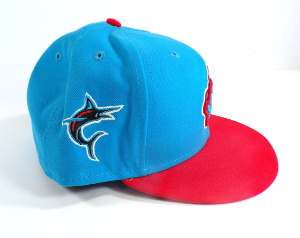 2022 Jesus Aguilar #99 Marlins Game-Used June 25th City Connect Cap COA Pic2