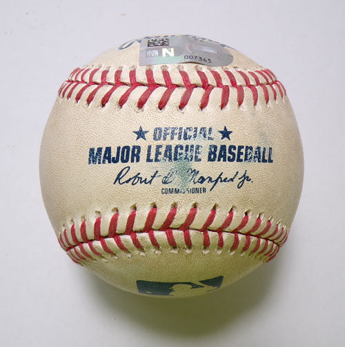 NY Mets @ Rockies Game-Used Baseball 8-8-24 Jacob Stallings/Adam Ottavino COA Pic2