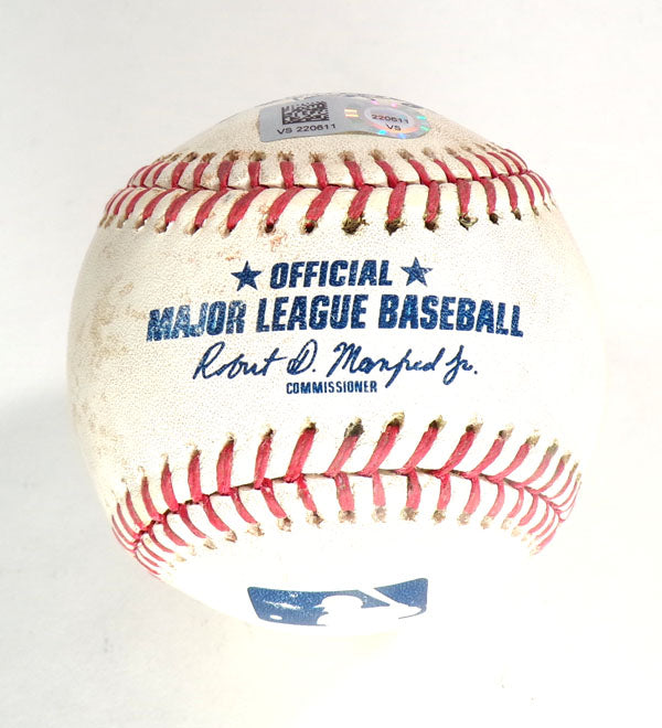 Braves @ Nationals 9-24-23 GU Ball Dominic Smith (Singles)/Allan Winans COA Pic2