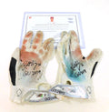 2019 Kolten Wong STL Cardinals Game-Used Wh/Blk Adidas Batting Gloves AUTO