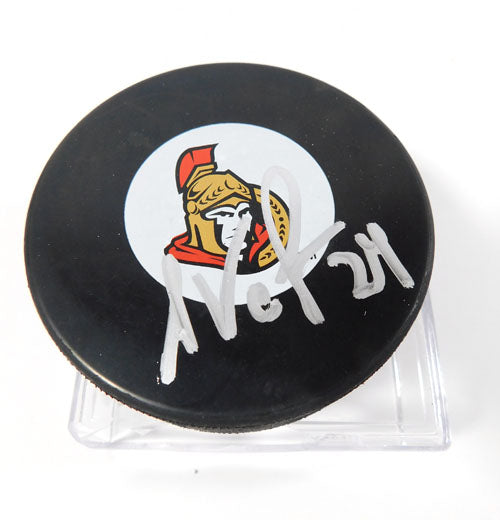 Anton Volchenkov Signed Ottawa Senators Official NHL Hockey Puck Auto