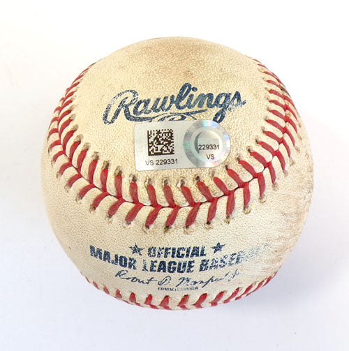2023 Rockies @ Nationals Game-Used Baseball Diaz Walk Grichuk Single 741