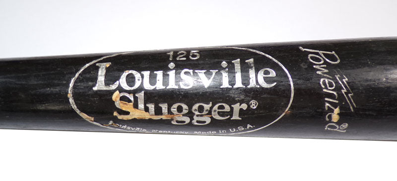 1999 Bobby Hughes #31 Milwaukee Brewers Game-Used LS C271 Black Bat Crack Pic2