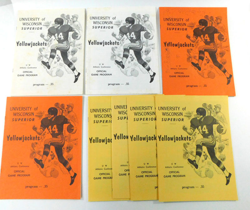 Lot of (20) Different 1970's Wisconsin State Superior College Football Programs Pic2